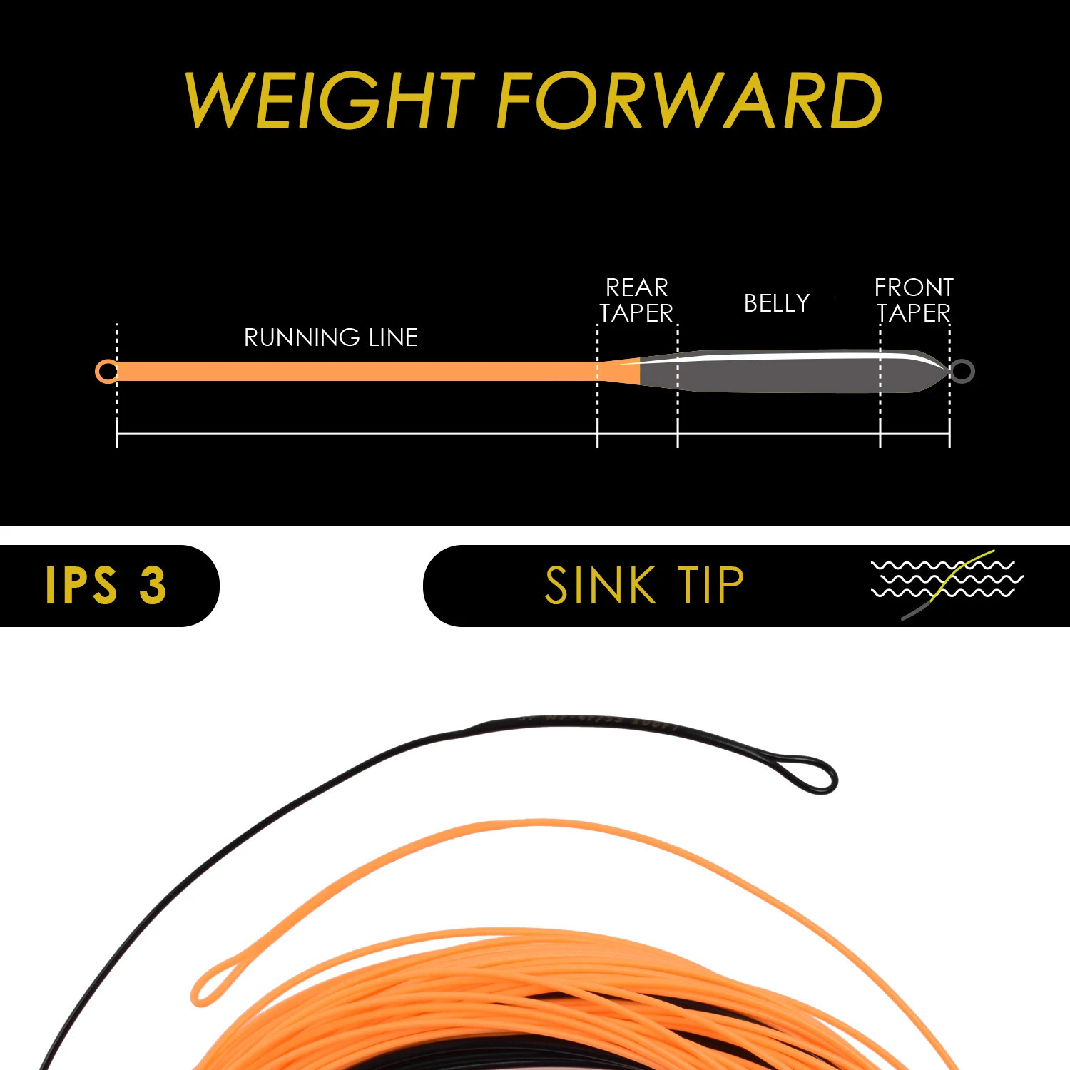 ブレードラインsf 100 ft hi vizフライフィッシングウェイトフォワードテーパーシンキングチップwf 3 4 5 6 7 8 9 wt ips 3.5 231109