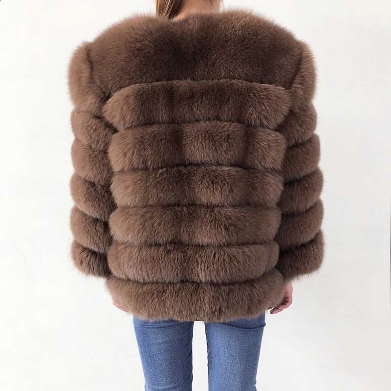 Women's Fur Faux Natural Coat Short Sleeveles Leather Jacket Winter beautiful 100 Real Vest Genuine Coats 231109