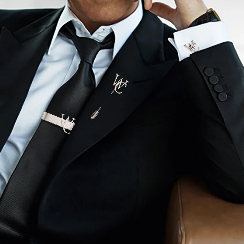 AILIN Drop personnalisé homme boutons de manchette manchettes personnalisé épinglettes pinces à cravate broches ensemble bijoux invités cadeaux chemises de mariage 231109
