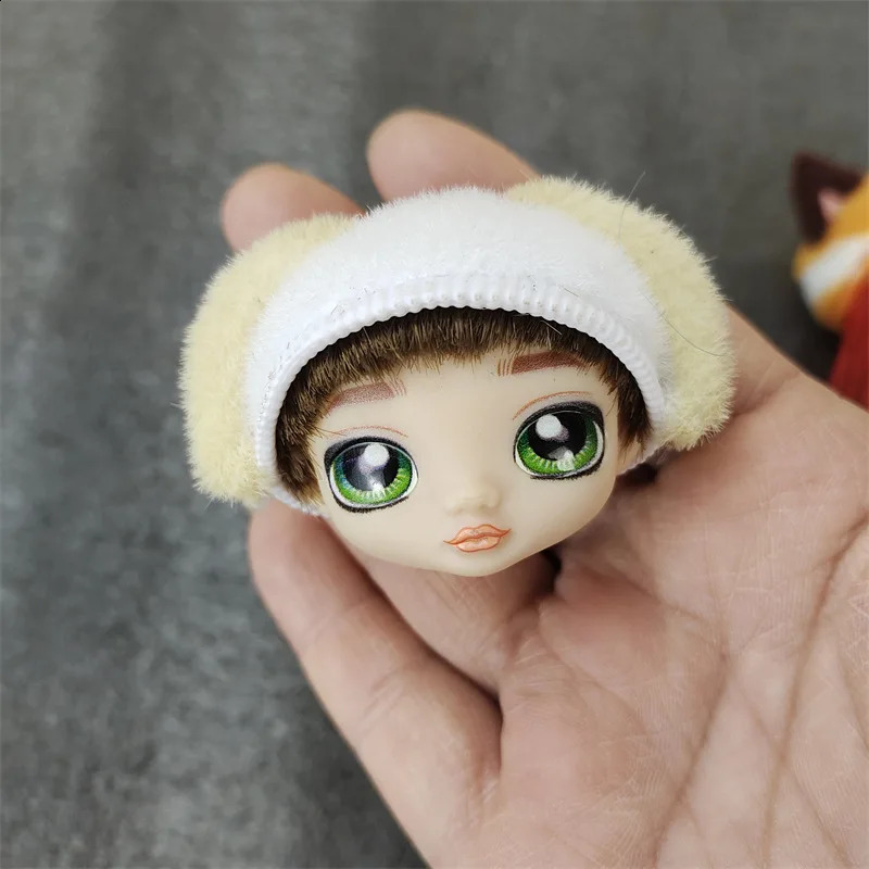 Dolls 1 12 Doll's Head Part with Cat Ear Hat Mini Lol Accessories Can't Be Removed 231109