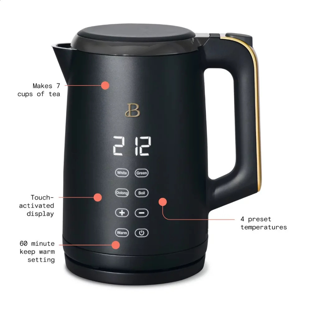 Water Bottles 17 Liter OneTouch Electric Kettle Black Portable Self Heating Thermos dfrsdfg 231109