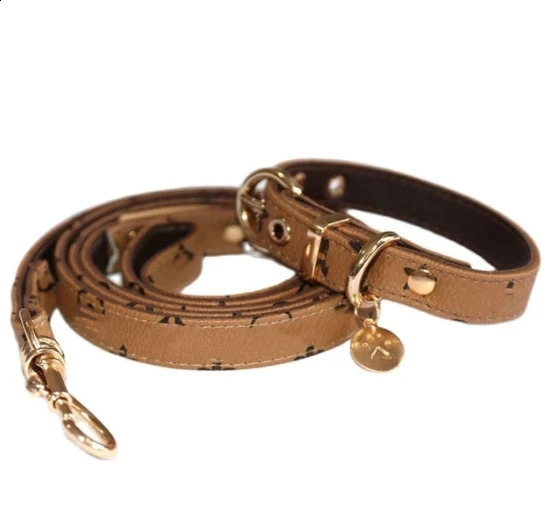 Colliers pour chiens Laisses Collier de chien en cuir véritable Laisse Ensemble Design de qualité 4 Modèle de marque Petit Chien Moyen Teddy Chihuahua Bouledogue Français Fournitures pour animaux de compagnie 231110