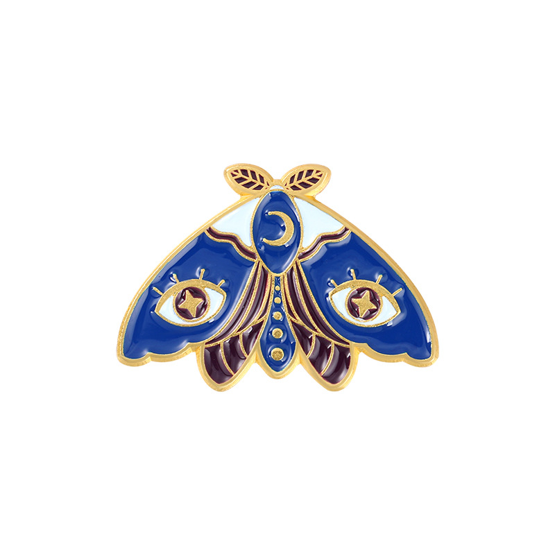 Women Insect Series Clothes Brooches Butterfly Moth Model Drop Oil Pins European Alloy Moon Eye Enamel Cowboy Backpack Badge Jewelry Accessories