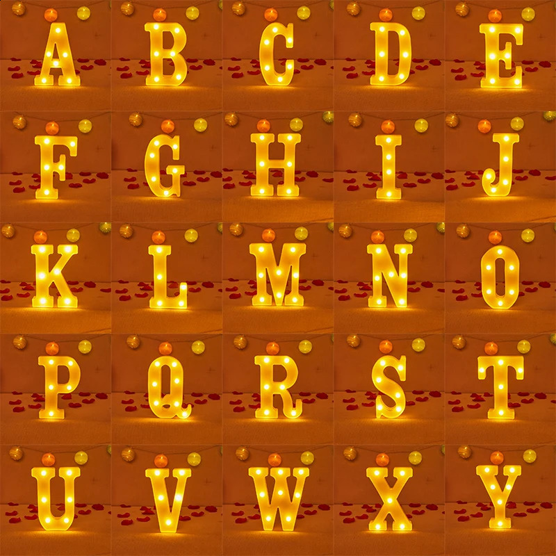 Weihnachtsdekorationen, Alphabet-Buchstabe, LED-Leuchten, leuchtende Zahlenlampe, Dekor, Batterie-Nachtlicht für Zuhause, Hochzeit, Geburtstag, Weihnachtsfeier, Dekoration 231110