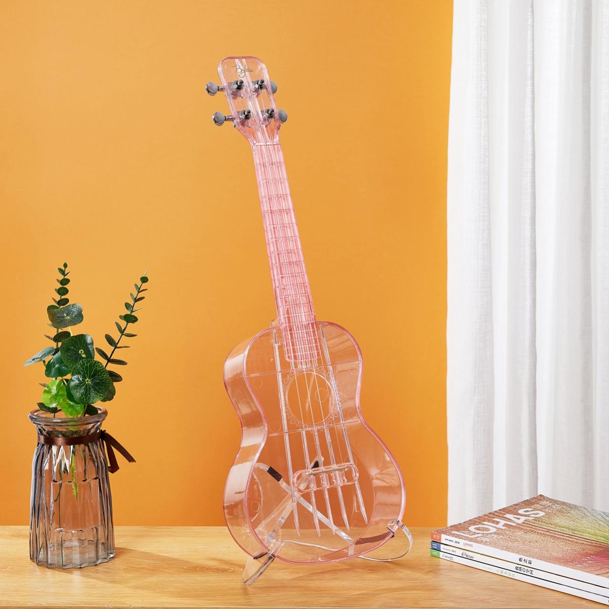 23 inç konser ukulele şeffaf PC Unibody Hafif Şeker Renk 4 Strings Gitar Ukelele Müzikal Hediyeler Çocuklar İçin