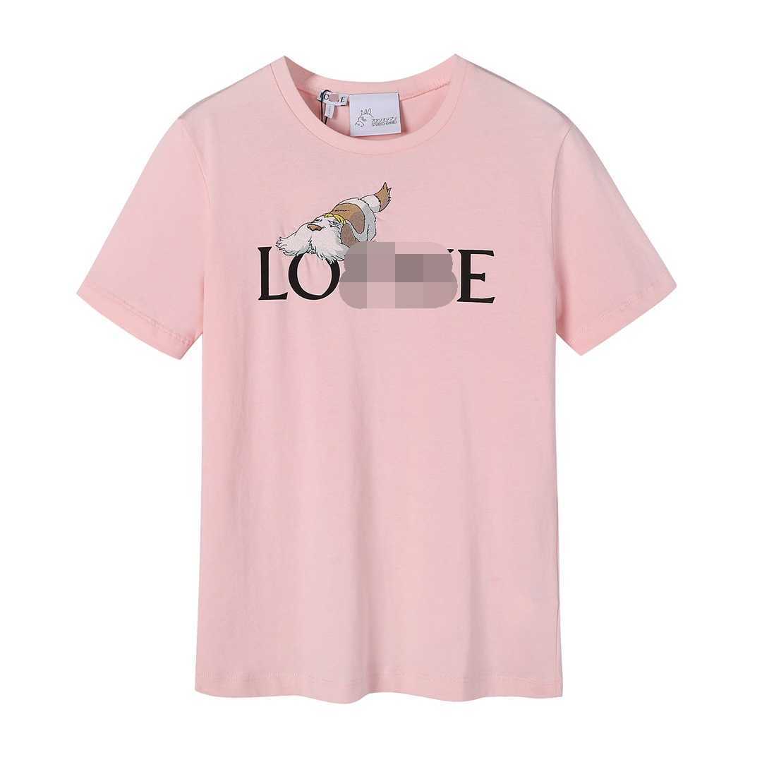 Kurzarm-Sportbekleidungsset für Herren und Damen des neuen Luxusdesigners Shirt LOE Luojia Hohe Qualität 23 New Hal's Mobile Castle Print Rundhals-Kurzarm-T-Shirt für Herren und Damen