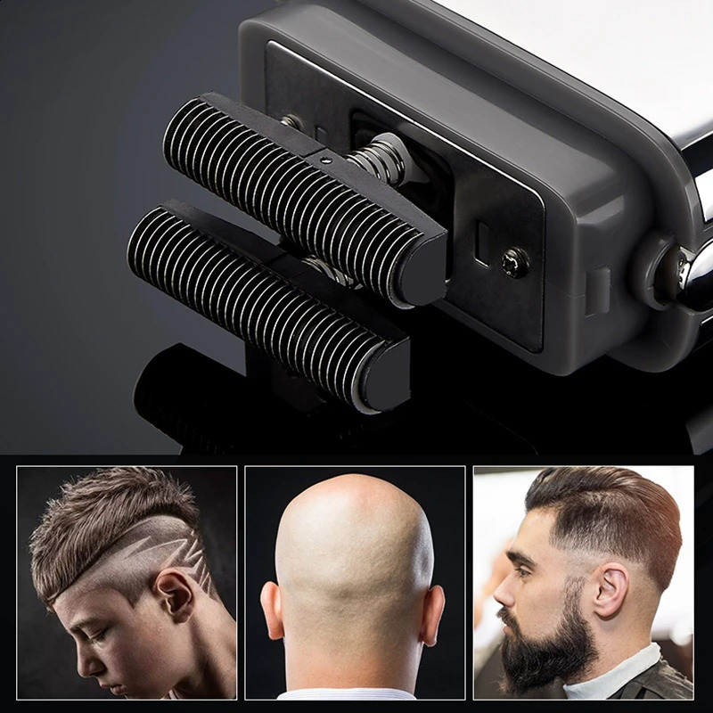 Rasoi elettrici Pro Fx02 Cordless Metal Barber Shop Rasoio uomo Barba Rasoio elettrico Rasoio Fade Macchina rasatura testa calva Ricaricabile 231109