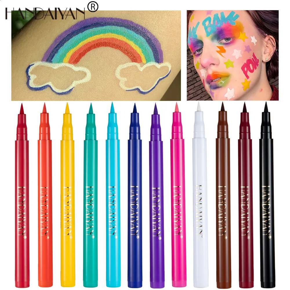 Eye Shadow/Liner Combination HANDAIYAN Liquid EyelinerPen Waterproof Easy To Wear Matte Long-lasting Pencil Cosmetic 231109