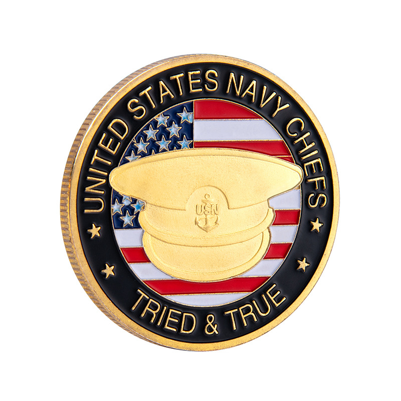 Arts and Crafts Marine Corps Hat Gold Coin Customized Military Metal Emblem