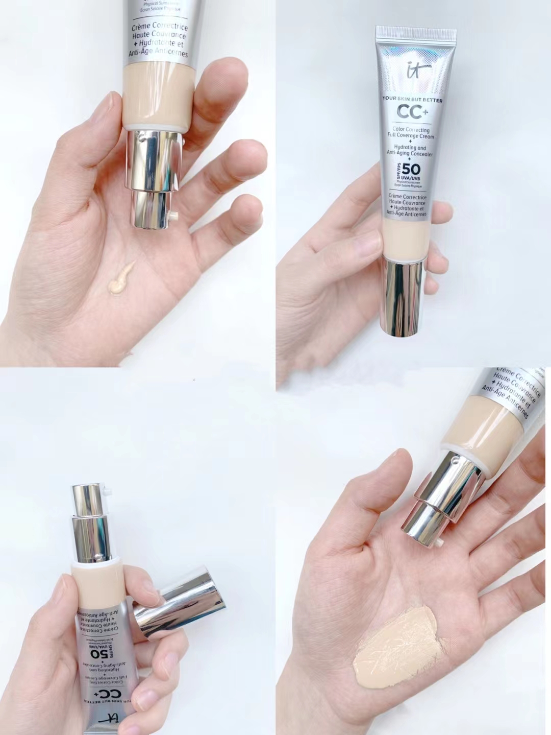 Foundation Primer Cc Cream voor vlekgevoelige huidskleur corrigerende crème 32 ml Spf50 zonnebrandcrème hydraterende en anti-aging concealer gezicht schoonheid make-up gratis snel schip