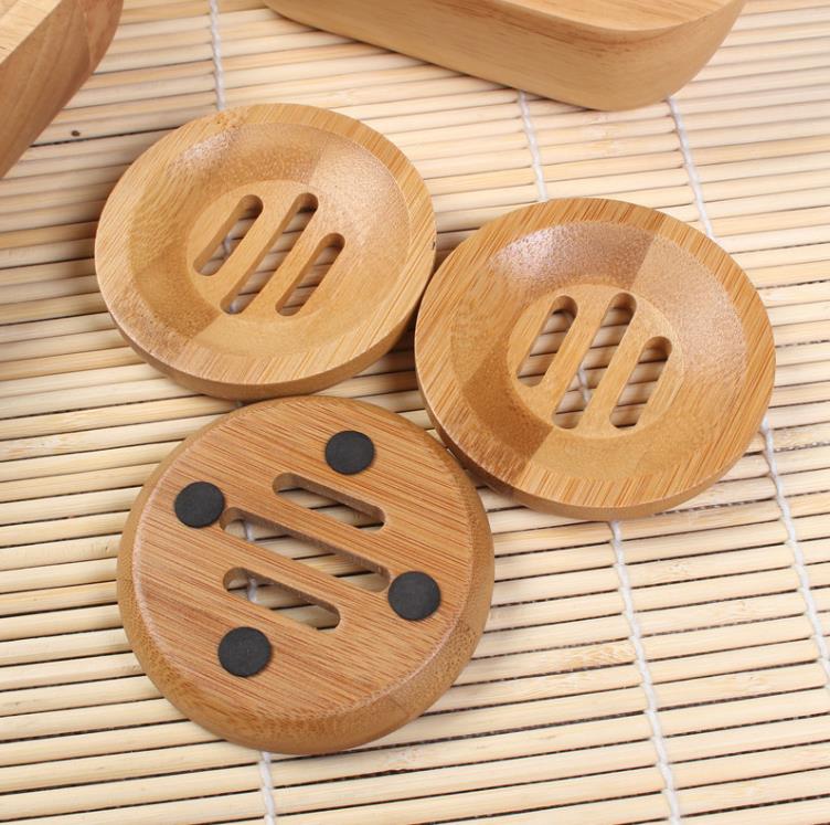 Round Mini Soap Dish Drying Soap Holder Creative Environmental Protection Natural Bamboo Soap Holder SN6872