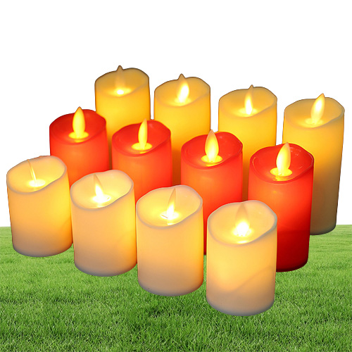 LED Flameless Candles Lights Battery Operated Plastic Pillar Flickering Candle Light for Party Decor 2206062960817