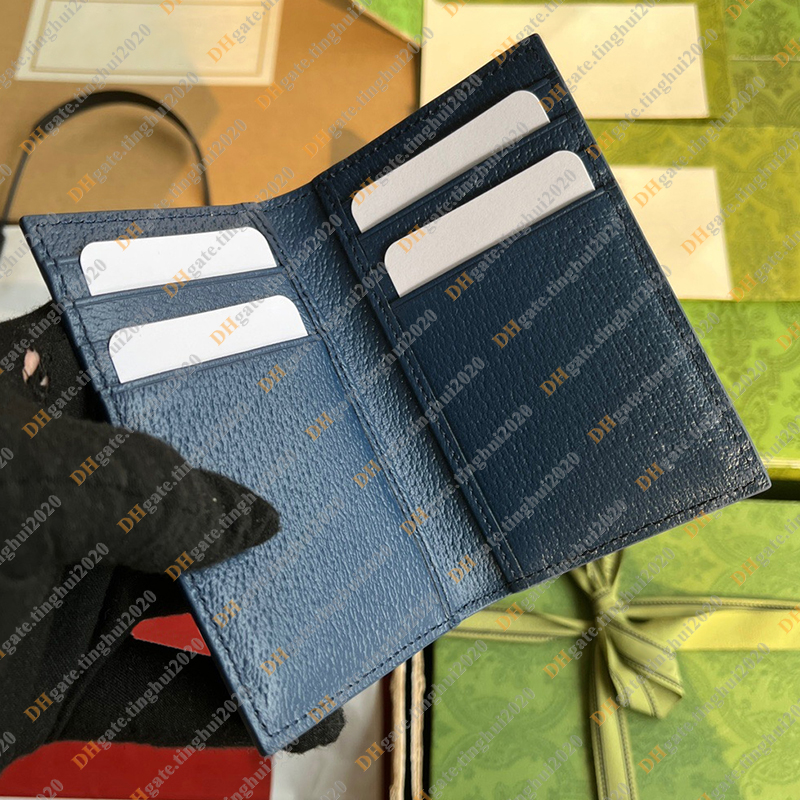 Unisex Fashion Casual Designer Luxury Credit Card Holder Wallet Coin Purse Key Pouch TOP Mirror Quality 768249 Business Card Holders