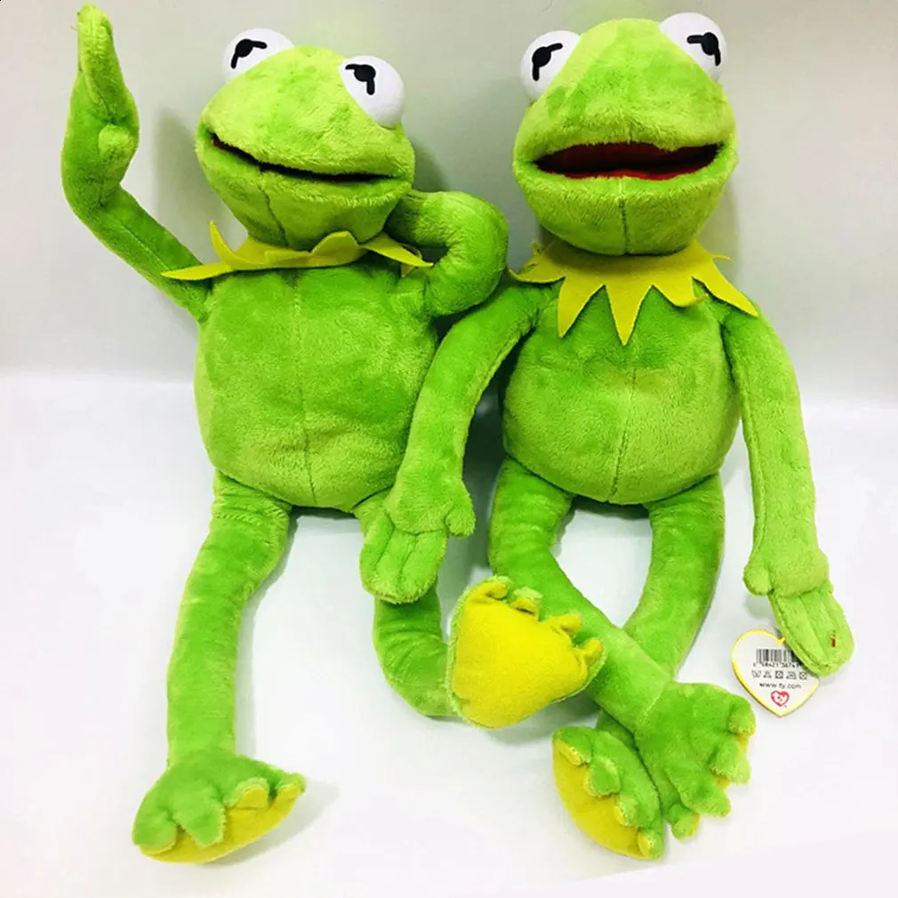 Puppets 60cm = 23.6 tum Muppets kermit grodstoppade djur Hand dockan Plush Baby Boy Toys for Children Birthday Present 231109