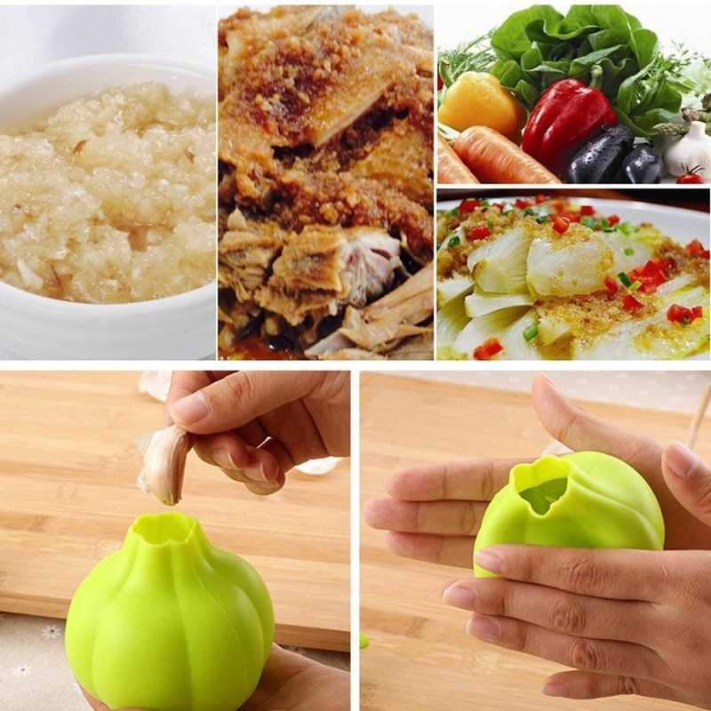 Nuovo pelapatate aglio in silicone Silice commestibile Borsa sbucciare l'aglio manuale Strofinare e sbucciare rapidamente Utensili verdure da cucina Gadget pratici