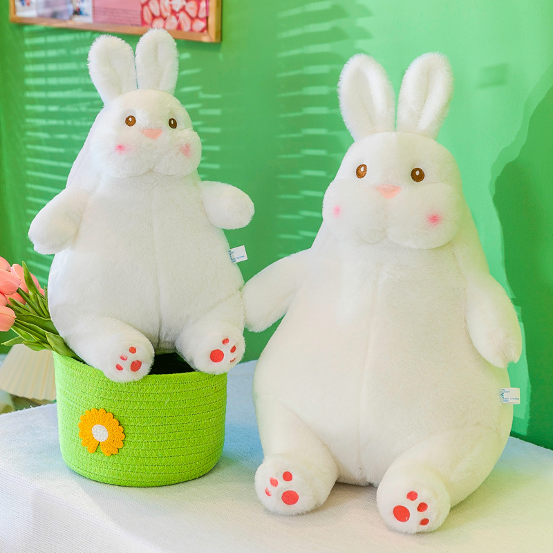 Netizen – grand lapin blanc paresseux, jouet en peluche, pause déjeuner, oreiller d'intérieur, cadeau de saint-valentin pour fille, vente en gros, nouvelle collection 2023