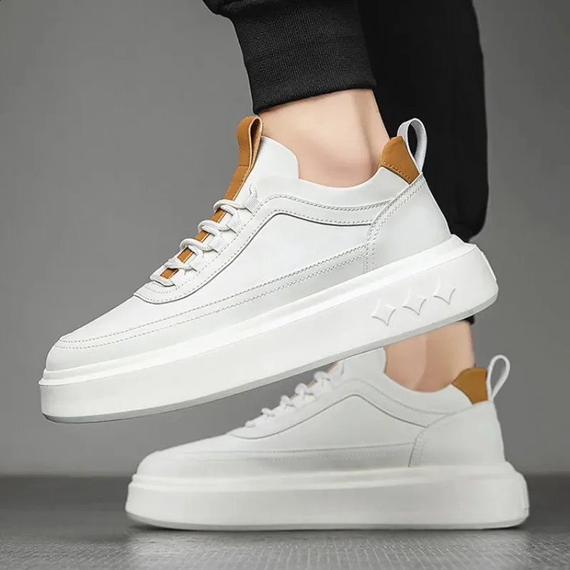 Dress Shoes Spring Men's Shoes Breathable Trendy All-match Sneakers Inner Heightened Casual Shoes Vulcanized Small White Shoes Men 231109