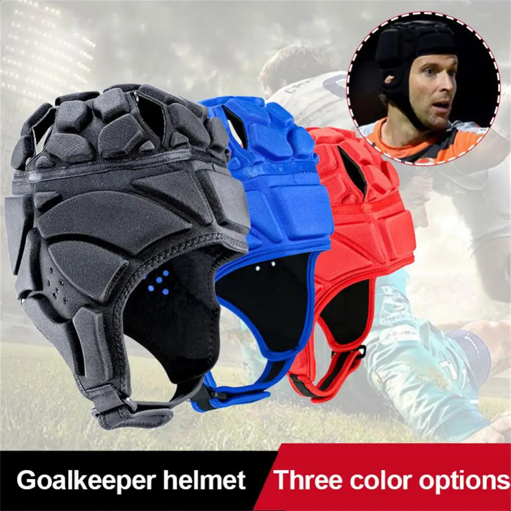 Capacetes de esqui Crianças Adulto Profissão Futebol Futebol Beisebol Goleiro Capacete Esportes Rugby Scrum Cap Head Guard Goalie Protector 3 Opções 231109