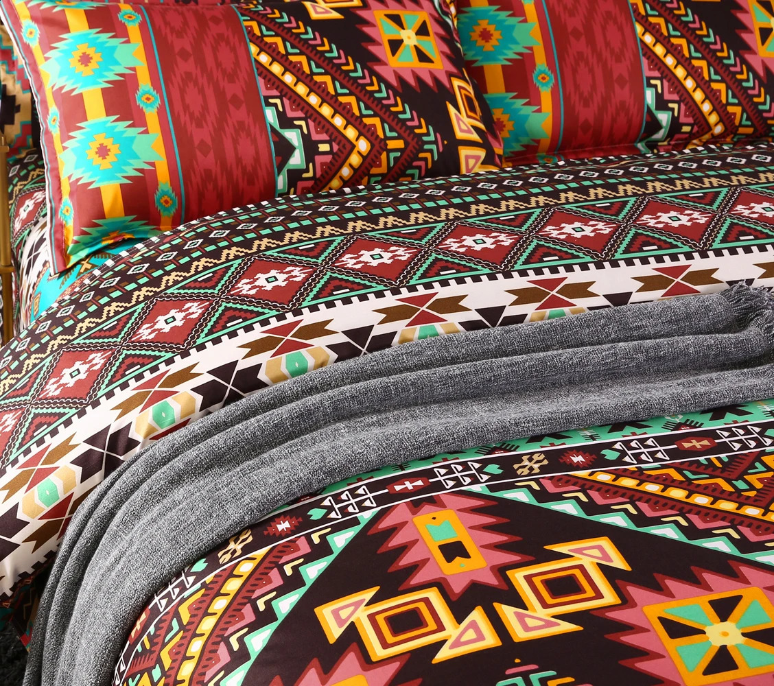 Sängkläder set Bohemian 3D Comferter Bedding set queen size Däcke täckning kudde sängkläder i full storlek sänguppsättning 231109