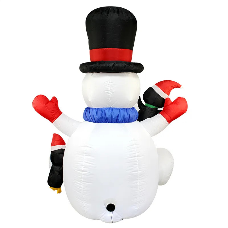 Decorações de Natal Boneco de neve inflável de Natal Arhat empilhado com luzes LED Festa ao ar livre Decoração de Natal para casa Jardim Quintal Adereços 231109