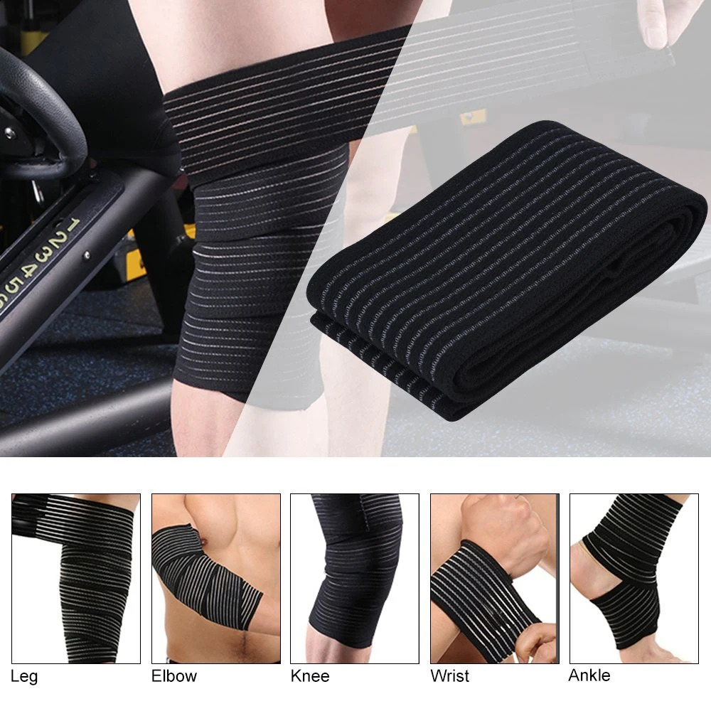 Skyddsutrustning 1st Elastic Calf Compression Bandage Sports Kinesiology Tape For Ankle Wrist Knee Lår Wraps Support Protector 40 300cm 231109