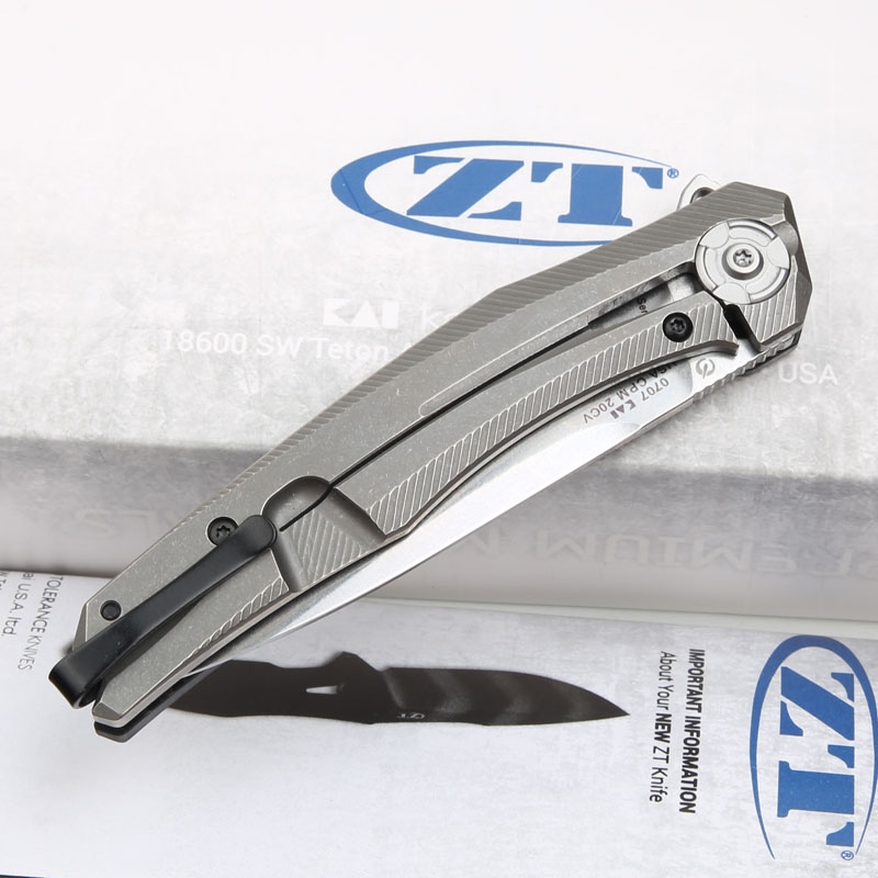 0707CF Flipper zakmes 20CV Steen wassen Blade Kogellager Snelle Open EDC pocket Gift Map messen met Doos