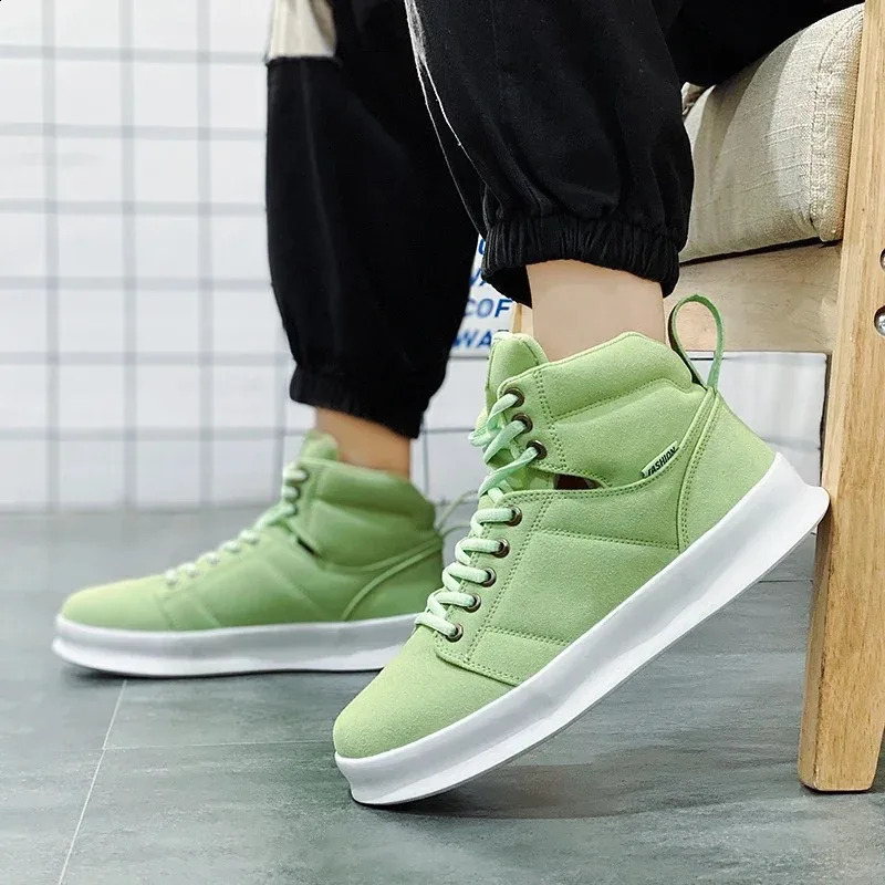 Dress Shoes Sneakers Men Flat Platform Shoes Fashion Breathable Thick Bottom Running Casual High Top Shoes Ladies 231109