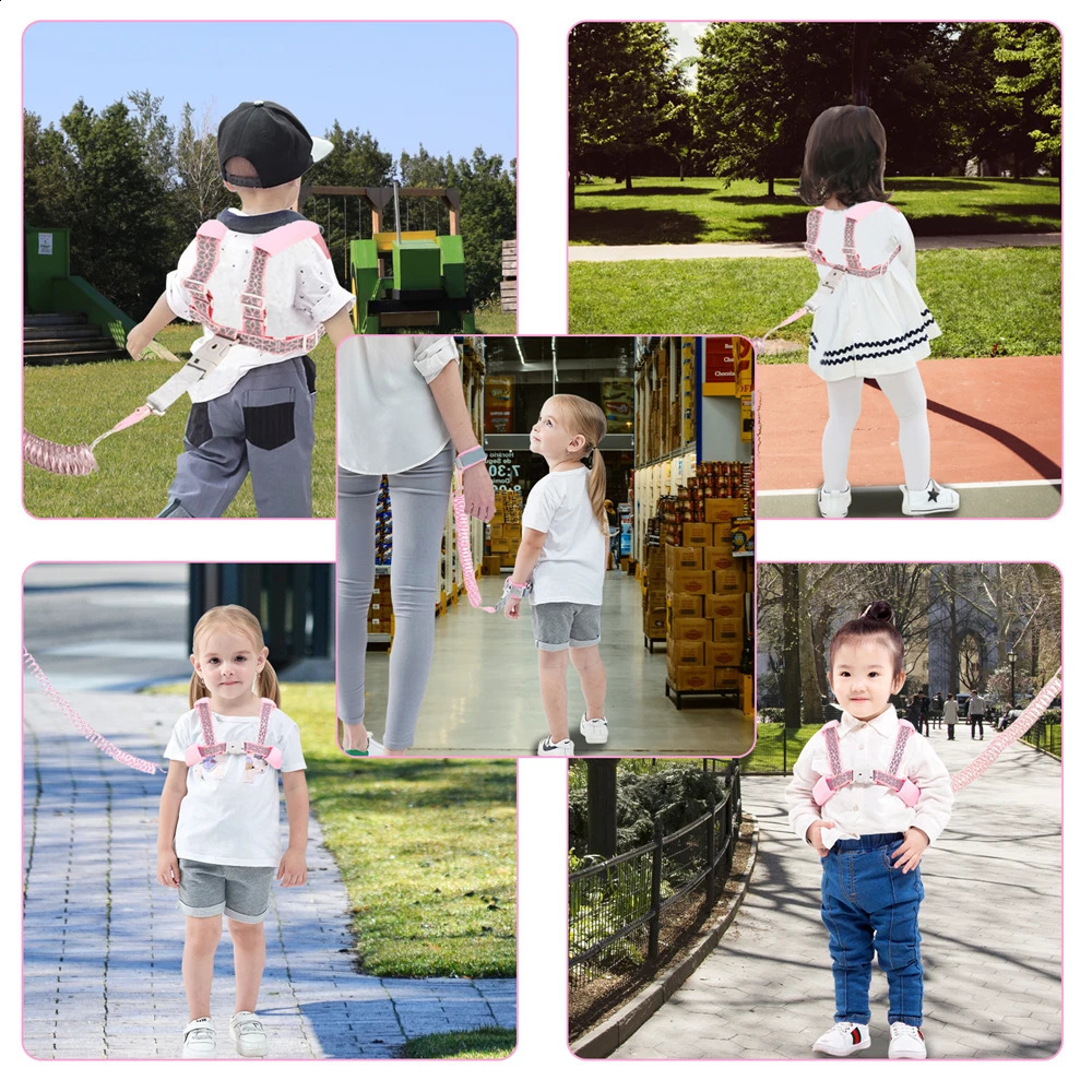 Baby Walking Wings Toddler Leash Anti Listband Lristband Holderic Tharness Lock Lock for Outdoor Lost Lost List Link Strap Rope Rope Kids Safety Products 231109