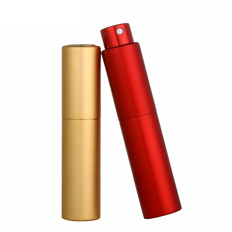 Bottiglia di profumo portatile da viaggio con flacone spray rotante all'ingrosso Contenitore bottiglia cosmetica in vetro da 10 ml