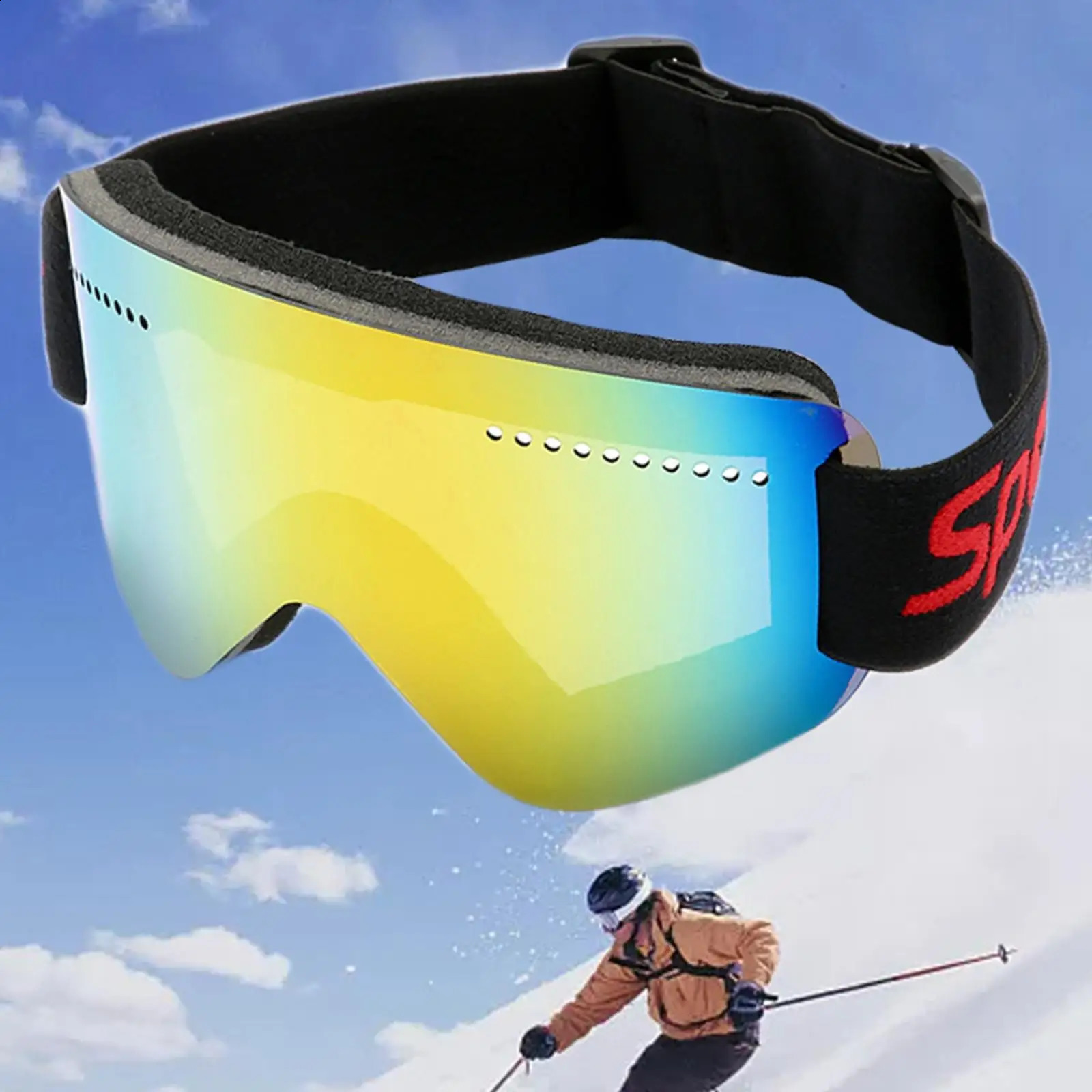 Occhiali da sci antiappannamento moto sopra occhiali occhiali da snowboard cinturino elastico uomo donna protezione 231109