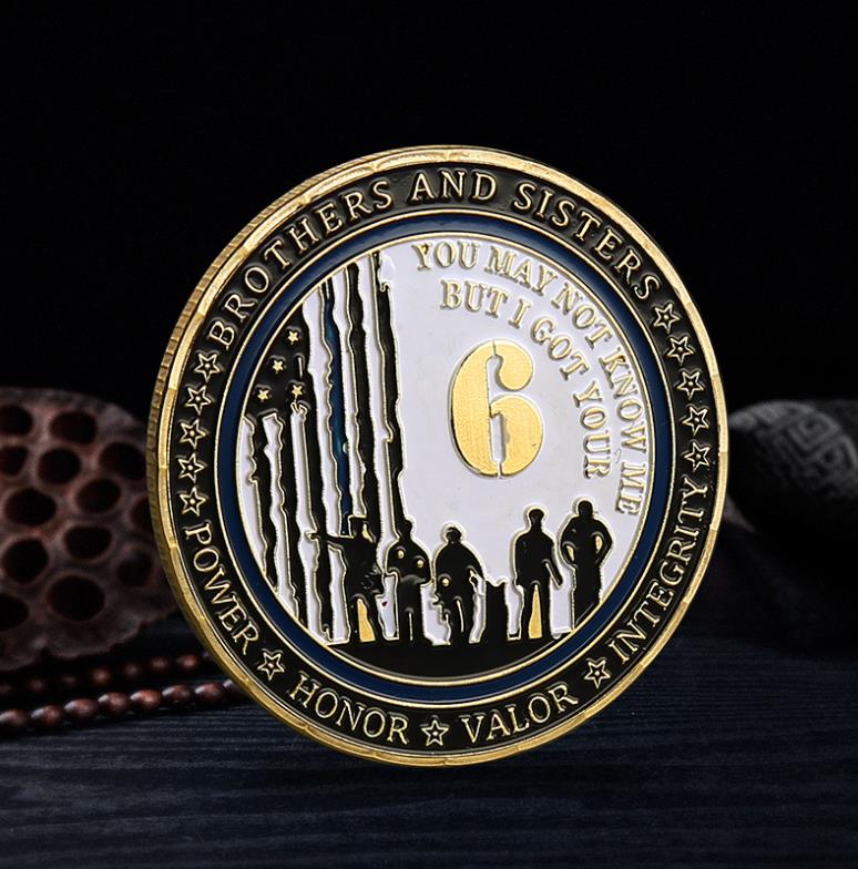 Arts and Crafts Foreign trade military commemorative medallion three-dimensional relief commemorative coin gold plated silver plated metal