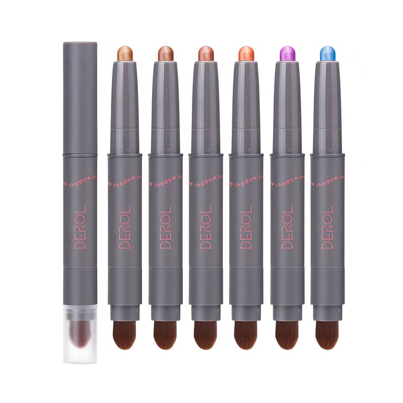 Double-ended pearl eyeshadow stick eyeliner sweatproof shimmer waterproof makeup pen long-lasting multifunctional brightening effect eyeshadow