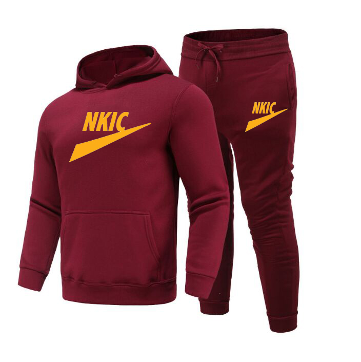 Spring New Men Tracksuits Brand Letter Print Fashion Sets Casual Pullover Tracksuit Hoodies Sweatshirts Plus Fleece Warm