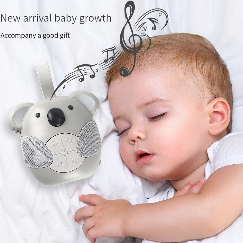 Electric RC Animals Portable White Noise Machine Baby Soother med 5 lätt musik för småbarn Timed Stäng sömnljud 231109