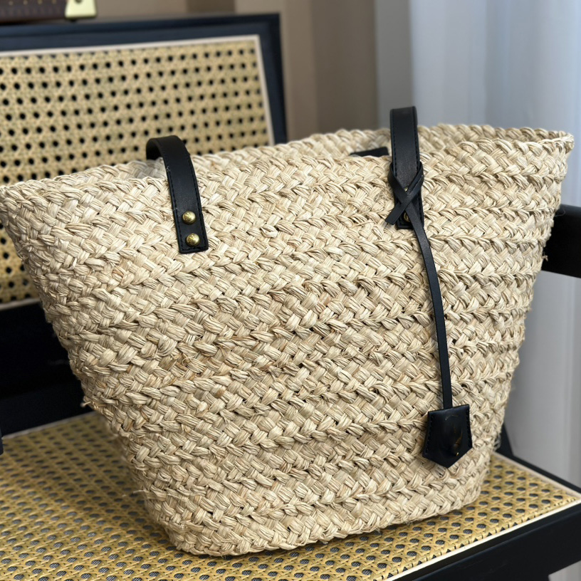 Spring And Summer Fashion Ladies Straw Woven Bag Luxury Beach Bag Tote Bag