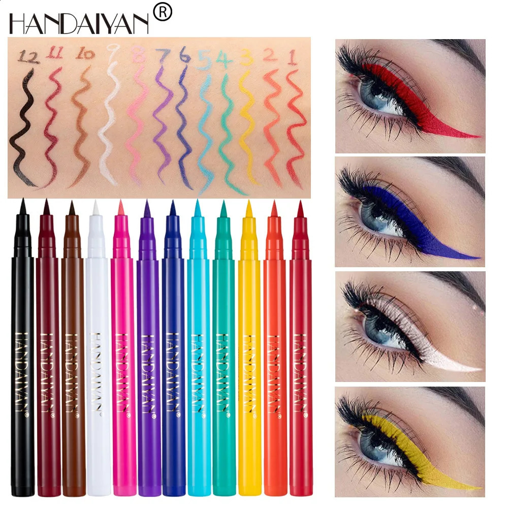 Eye Shadow/Liner Combination HANDAIYAN Liquid EyelinerPen Waterproof Easy To Wear Matte Long-lasting Pencil Cosmetic 231109