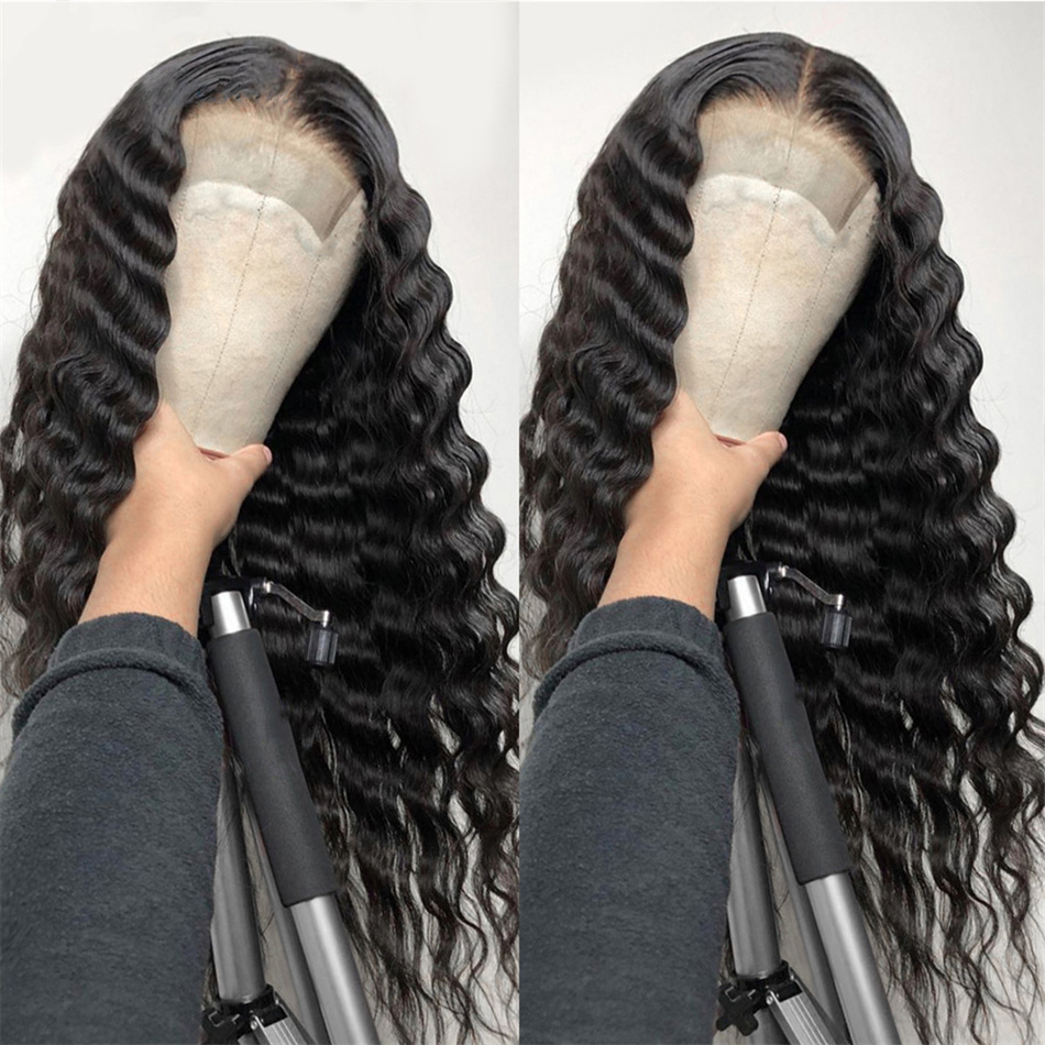 Lace Wigs Brazilian Human Hair Loose Deep Wave 13x4 T Part Lace Wig with Baby Hair 8-24 inch