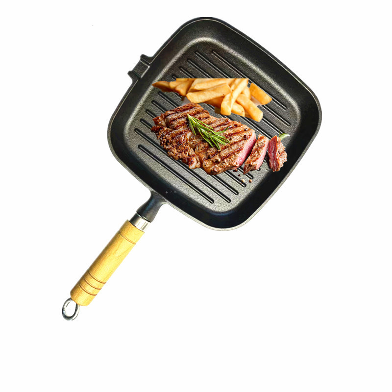 Nonstick grillpanna för spisskivor, mångsidig griddle med hällpipar, fyrkantig stor matlagningsyta, hållbar stekpanna inomhus utomhusgrillning. PFOA gratis,