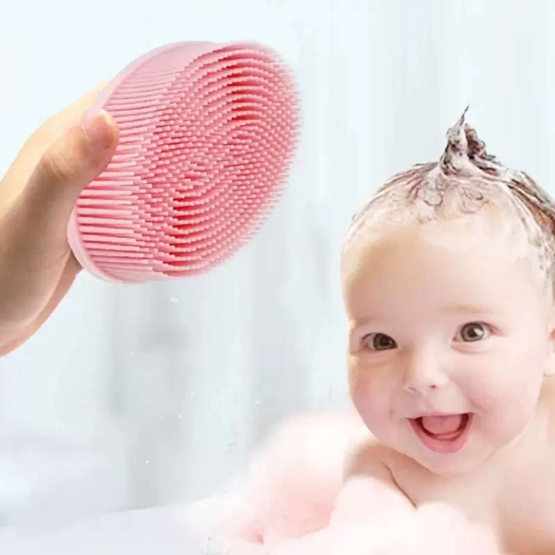 morbida spazzola il corpo in silicone lavaggio bagno doccia pelle esfoliante adatta shampoo da bagno bambini spazzola massaggio facciale