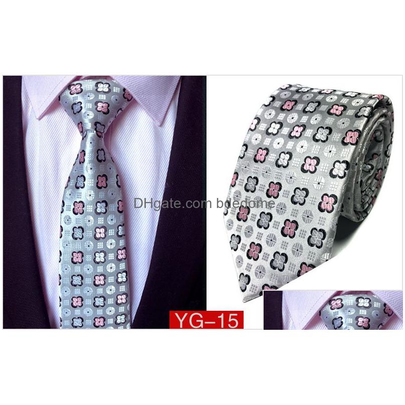 New Design Mens Neck Tie Elegant Man Floral Paisley Neckties 145X8X3.8Cm Classic Business Casual Wedding Drop Delivery Dhu50