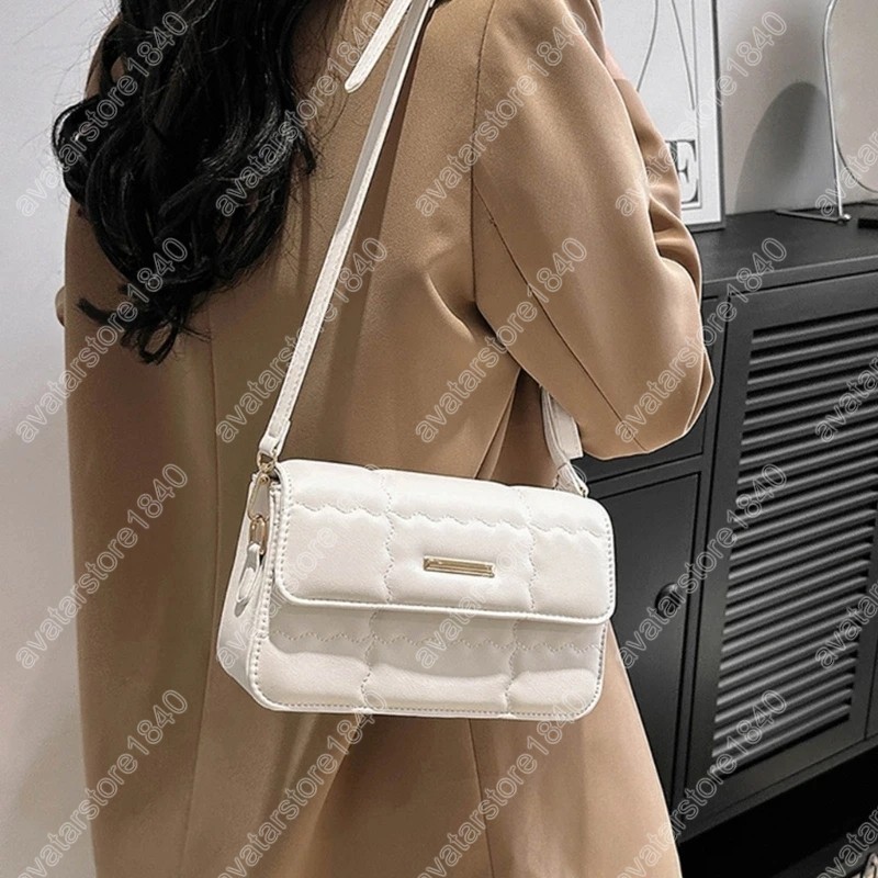 Kvinnor Simple Pu Leather Crossbody Bag Casual Solid Color Flap Shoulder Bag Office Lady Rese Commute Dating Shopping Handväska