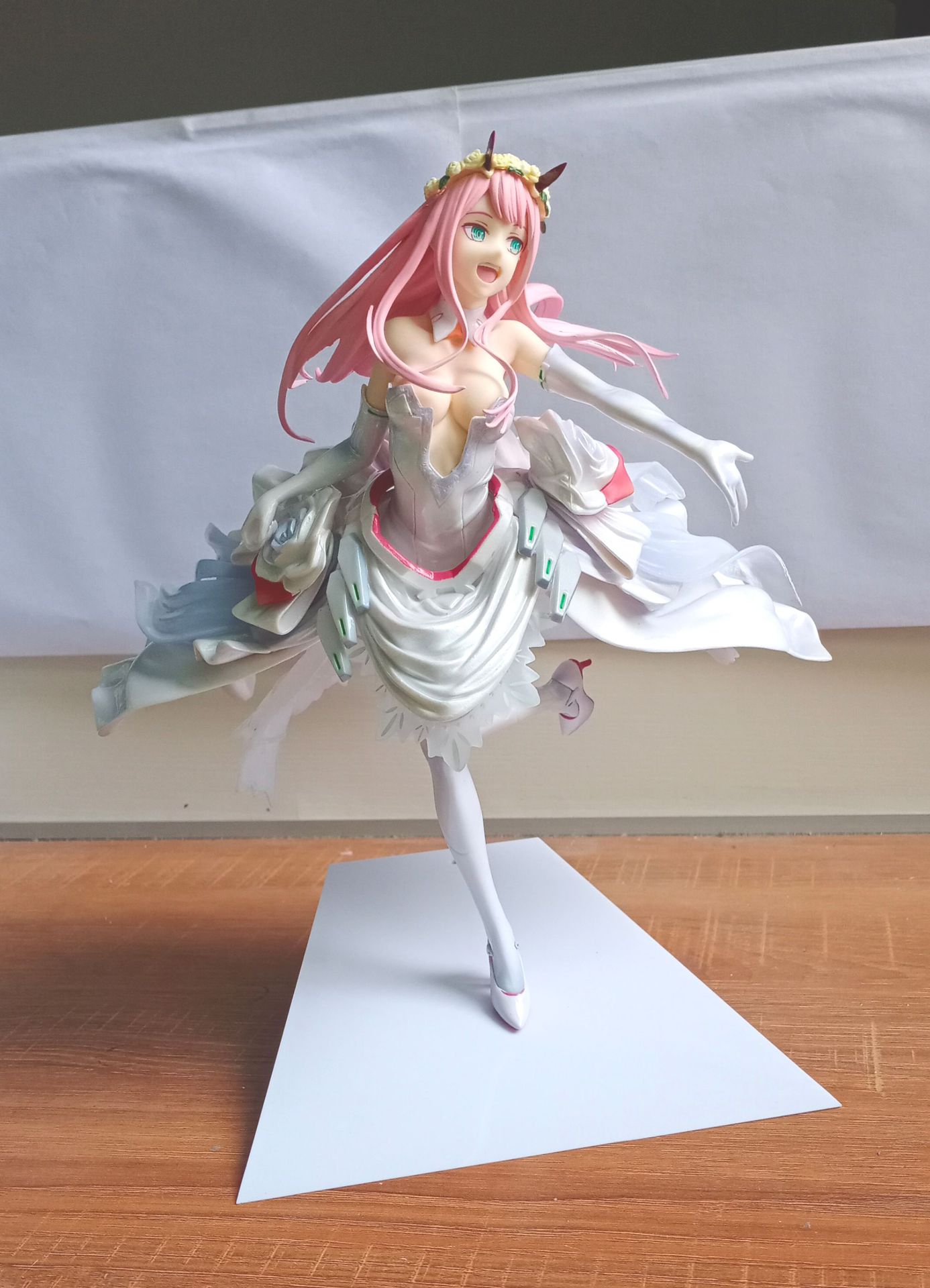 Filmspiele 25CM Darling in the FranXX Wedding Dress Zero Two 02 For My Darling 1/7 PVC Action Figure Toys Adults Collection Model Doll