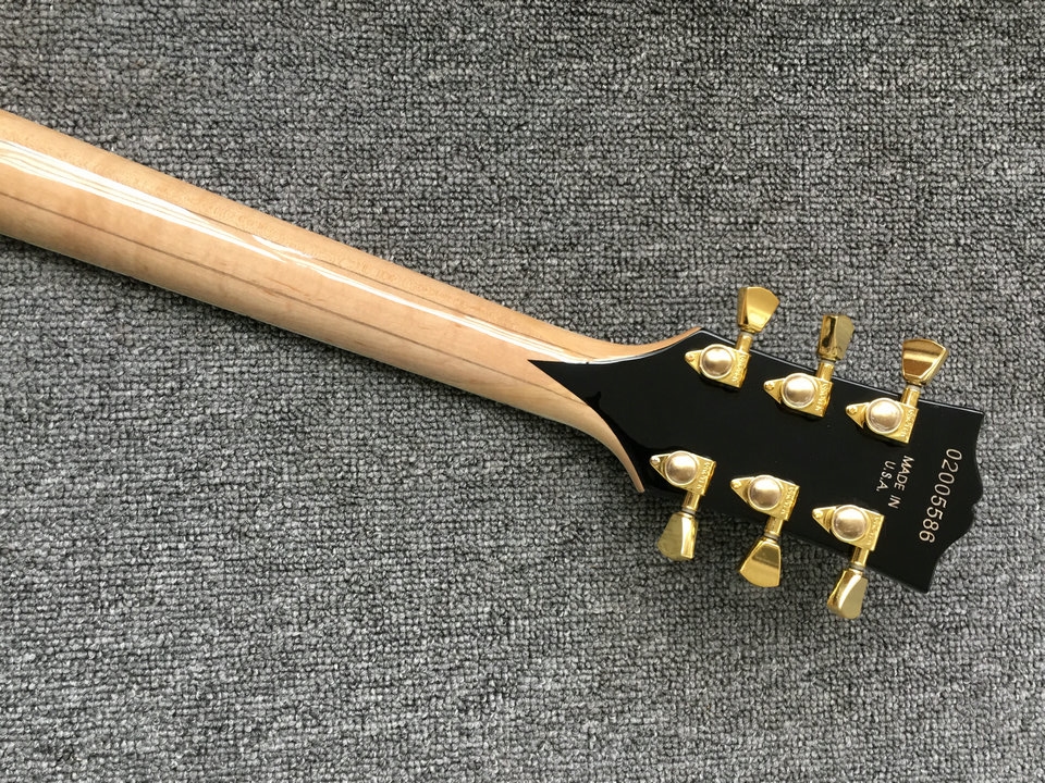 Natural falcon g6120 semi oco corpo jazz guitarra elétrica afinadores imperiais duplo f buracos hardware de ouro
