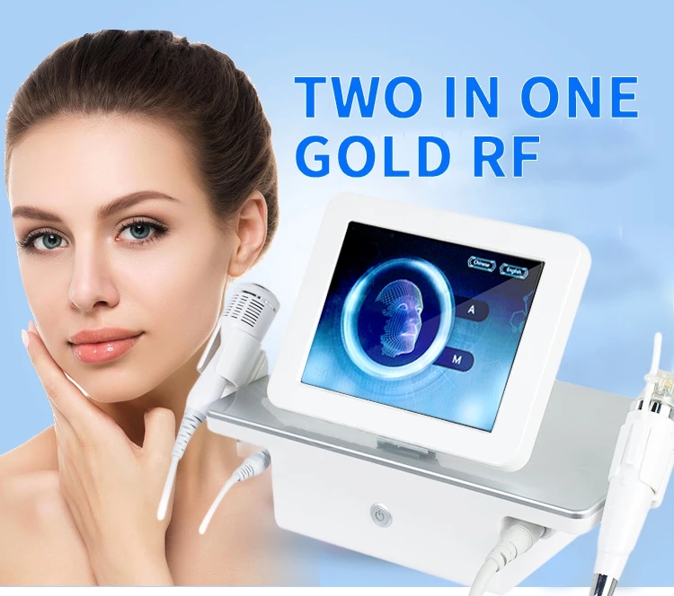 Home Strumento di bellezza Ultimo 2 in 1Microneedle RF Face Lift Secret Fractional RF Gold Radio Frequency MicroNeedle Skin Rejuvenation RF Machine