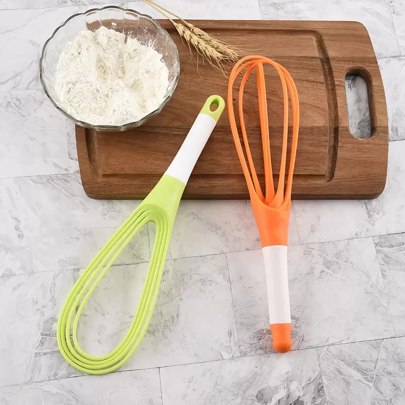 Utensili uova Creativo in silicone Eco Friend Rotante pieghevole Frullino le uova manuale Utensili da cucina Utensili da cucina manuali Frullatore uova Frullatore torte