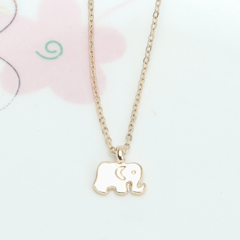 Fashion Luck Elephant Pendant 18k Gold Plated Designer Necklace Woman Alloy South American Womens Choker Silver Mens Necklaces Jewelry with Letters Card Gift