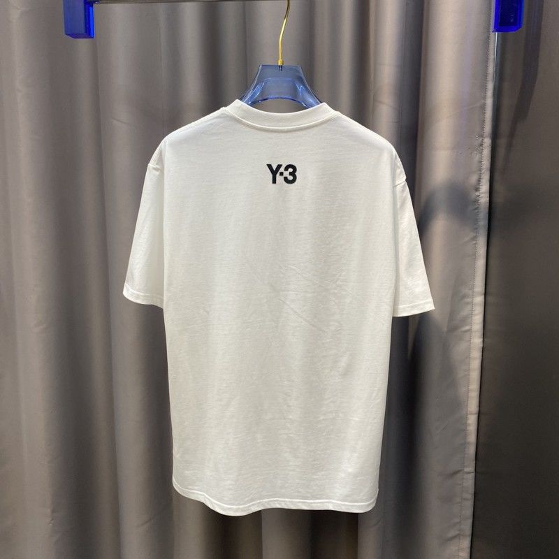 T-shirt da uomo T-shirt da donna con lettera ricamata con scollo tondo e camicia casual Y3 stampata a maniche corte