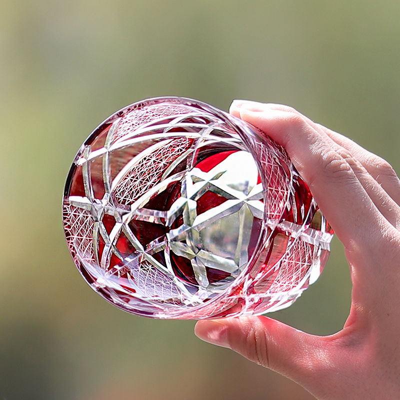 Verre à whisky rétro japonais haut de gamme Edo Kiriko, tasse en cristal faite à la main, tasse d'eau, tasses de bière, verres à vin colorés créatifs