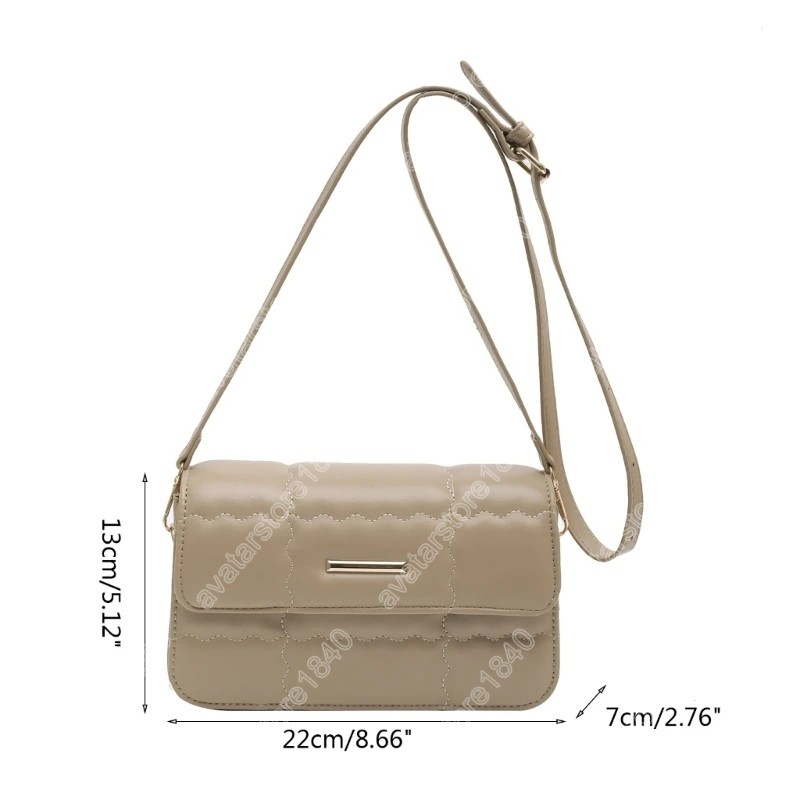 Kvinnor Simple Pu Leather Crossbody Bag Casual Solid Color Flap Shoulder Bag Office Lady Rese Commute Dating Shopping Handväska