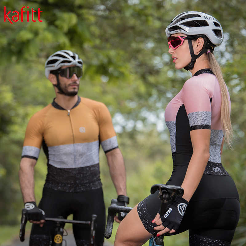 Vêtements de cyclisme Ensembles Kafitt nouvelles dames vêtements de cyclisme combinaison à manches courtes combinaison VTT fitness chemise de sport macaquinho Ropa Maillot CiclismoHKD230625